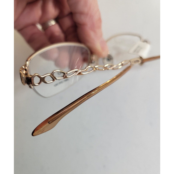 Catherine Deneuve Lunette Rose Gold Tone Frame Women's Eyeglasses Tester - Picture 4 of 8